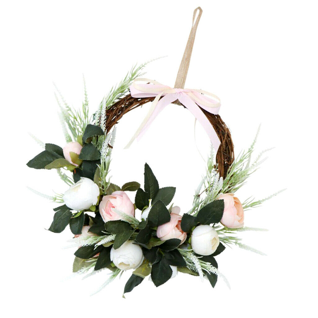 Bridal Flower Crown Hair Garland Artificial Flower Wreath Hanging Door Decor
