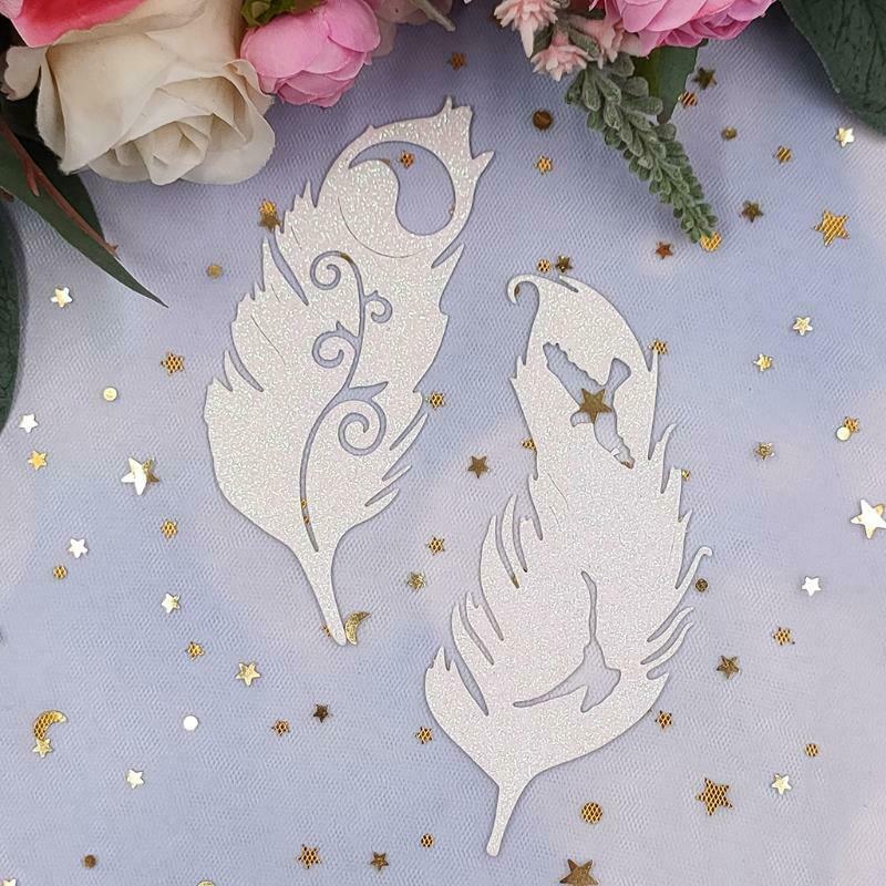 Feathers Metal Cutting Dies Stencil DIY Scrapbooking Album Paper Card Template
