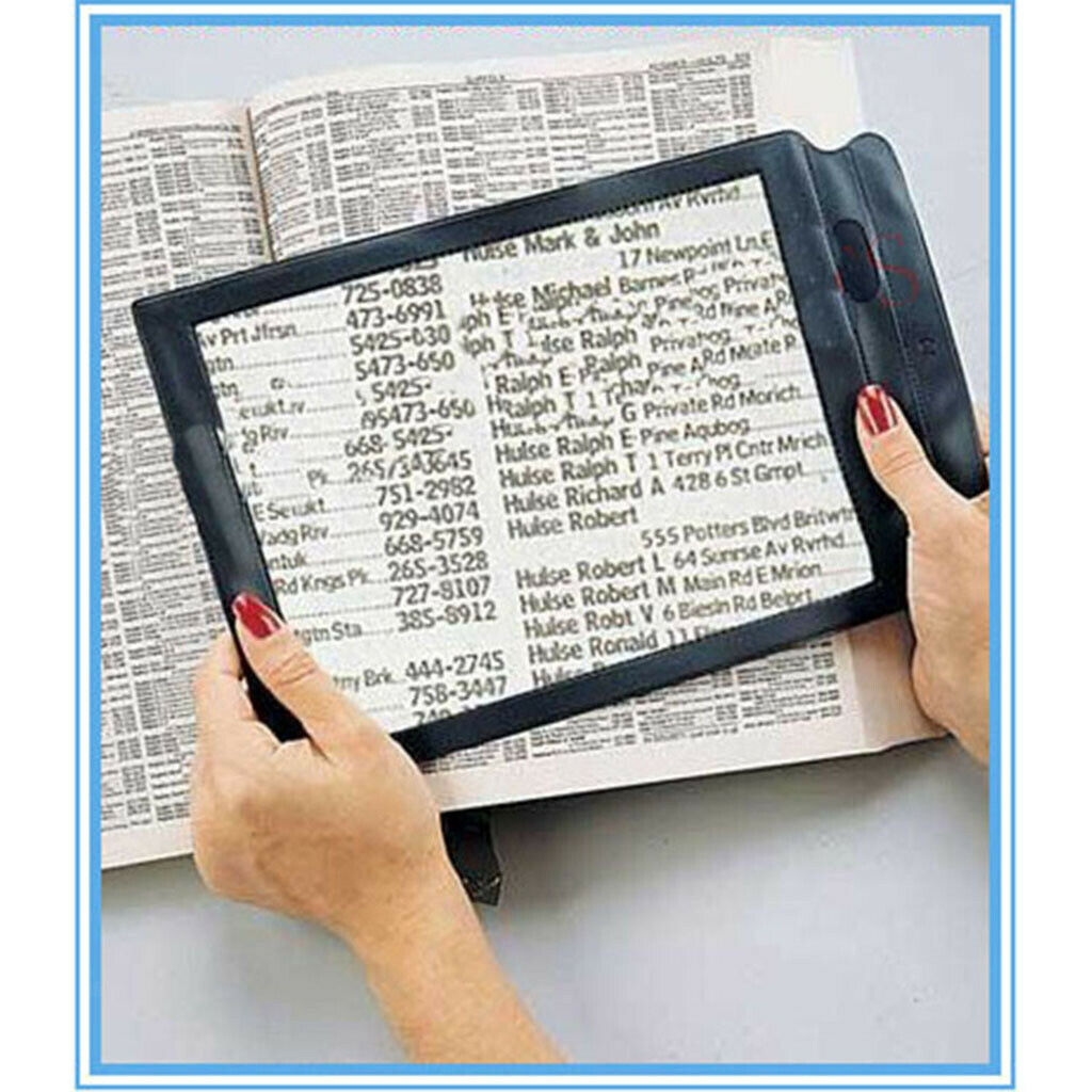 2X Seniors Presbyopic Reusable Triple Full Page Magnifier Reading Magnifying
