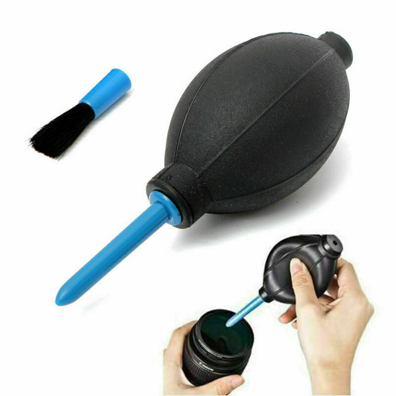 Rubber Bulb Air Pump Dust Blower Cleaning Cleaner +Brush For Digital Camera Lens