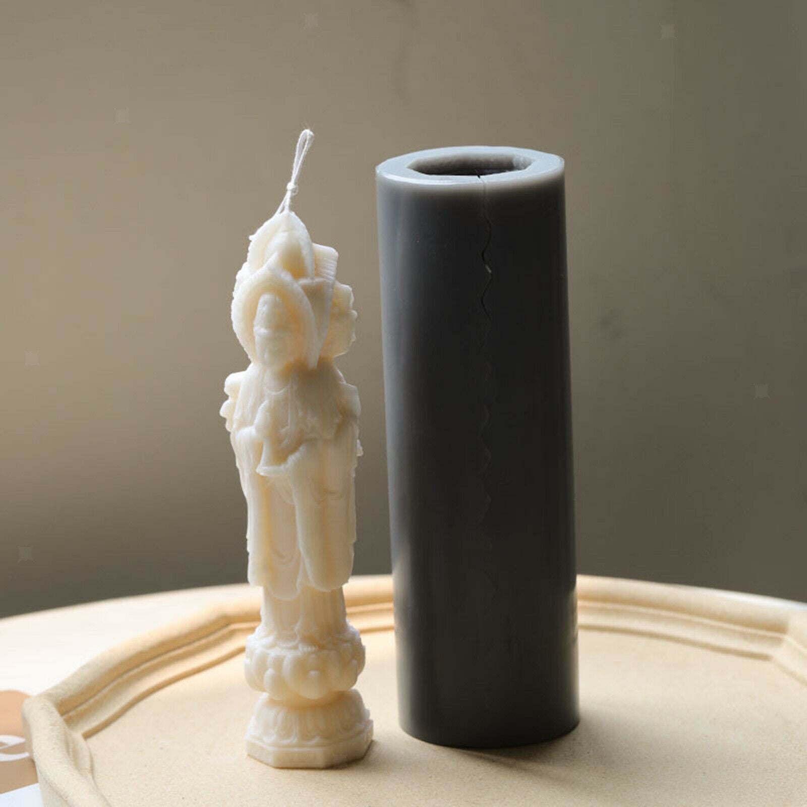 Buddha Candle Mold Plaster Scented Soap Candle Making Mould Clay Craft