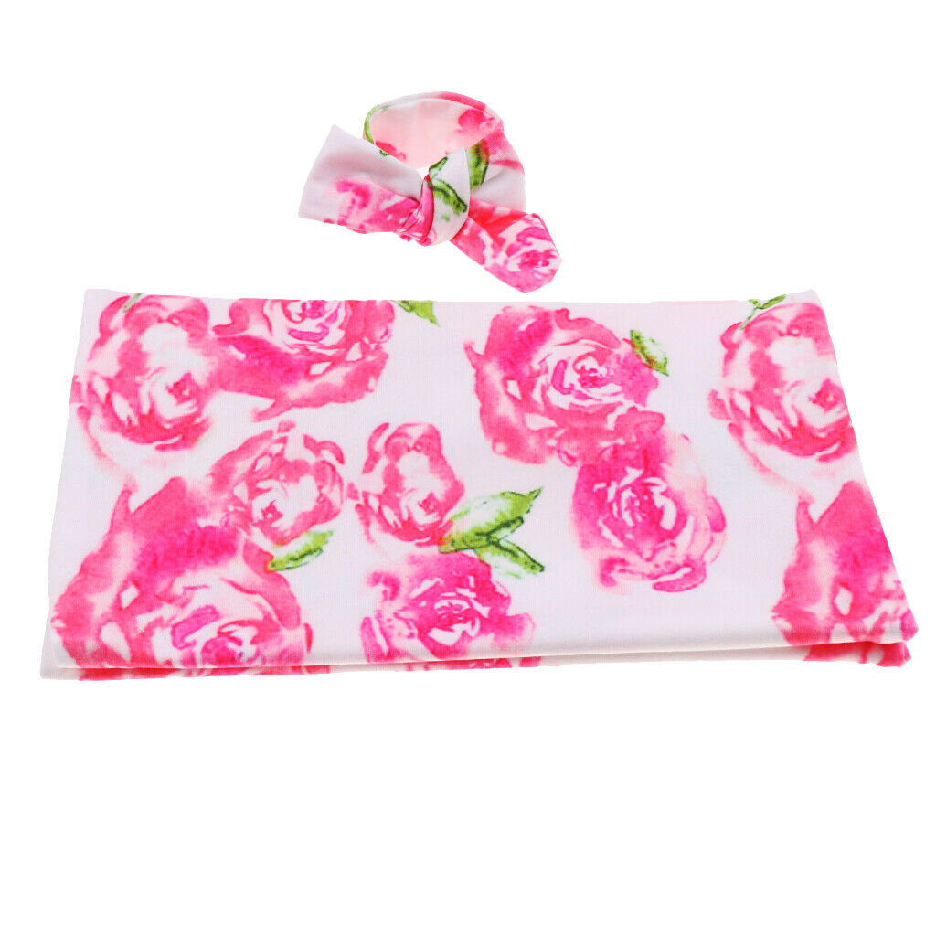 Prettyia Baby Infant Swaddle Wrap Blanket Sleeping Bag Cotton Newborn Pink