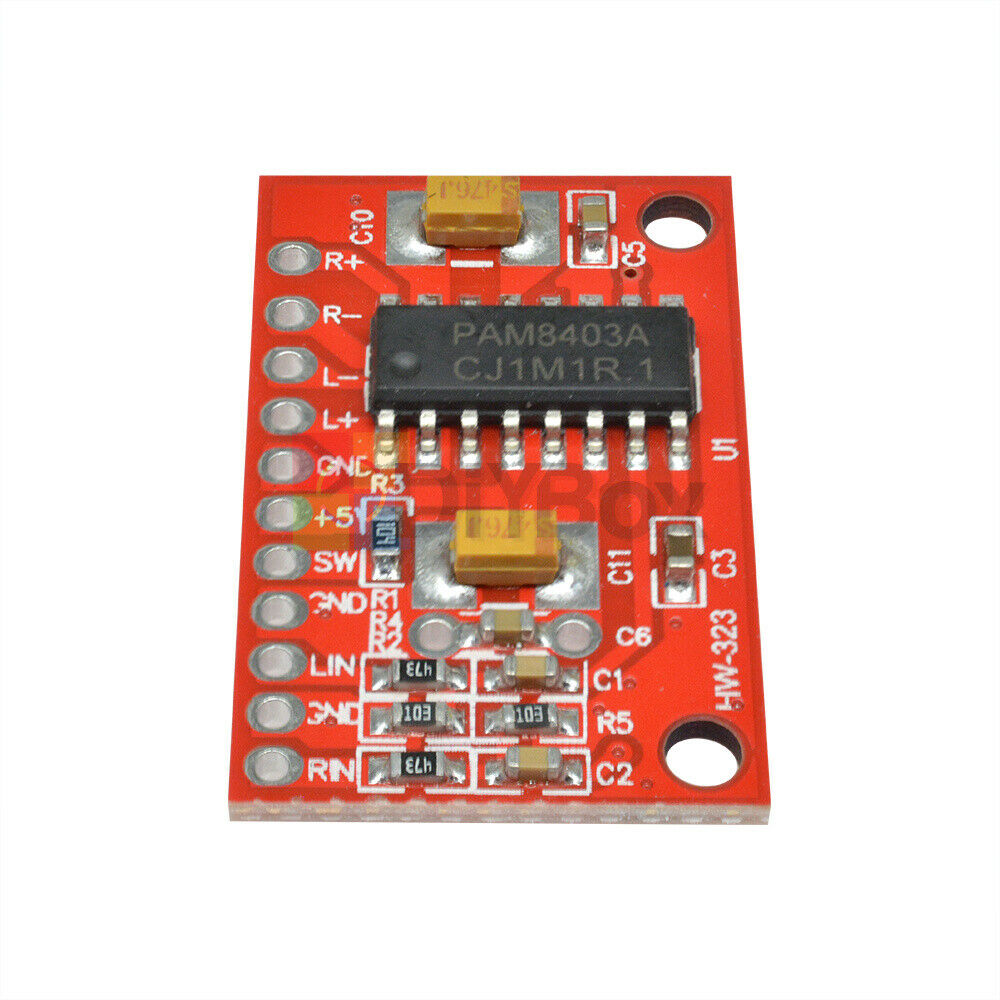 5pcs Dual Channels 3W PAM8403 Class Audio Amplifier USB 5V Power Supply Arduino