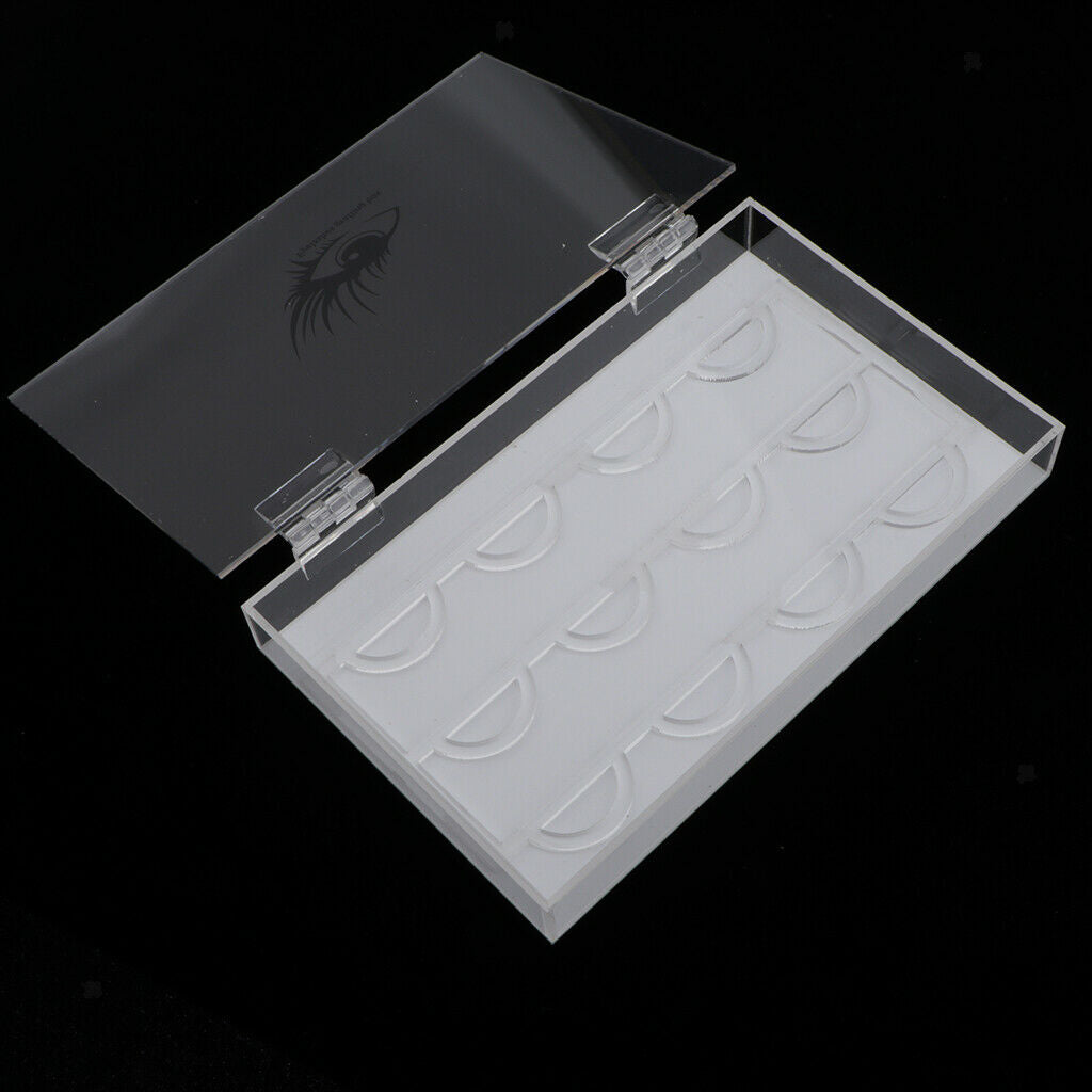6 Pairs Acrylic False Eyelash Storage Case Display Box Eyelash Holder Stand