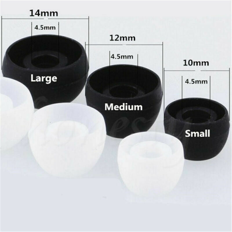 6 Pairs Universal In-ear Earphone Headphoe Earbuds Tips Silicone Rubber S/M/L