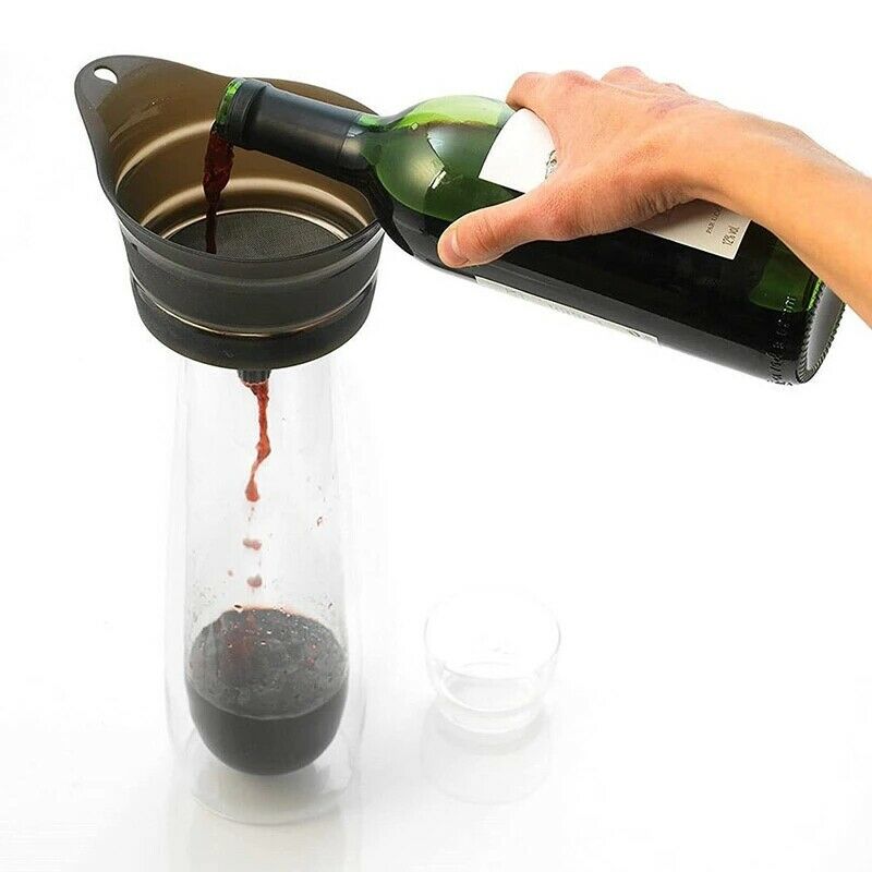 Foldable RedWine Filter Juice Filter Multifunction Funnel Portable for Wine BDA