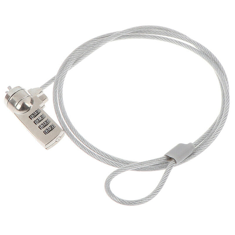 4 Digit Security Password Computer Lock Anti-theft Chain For Notebookx Laptop DD