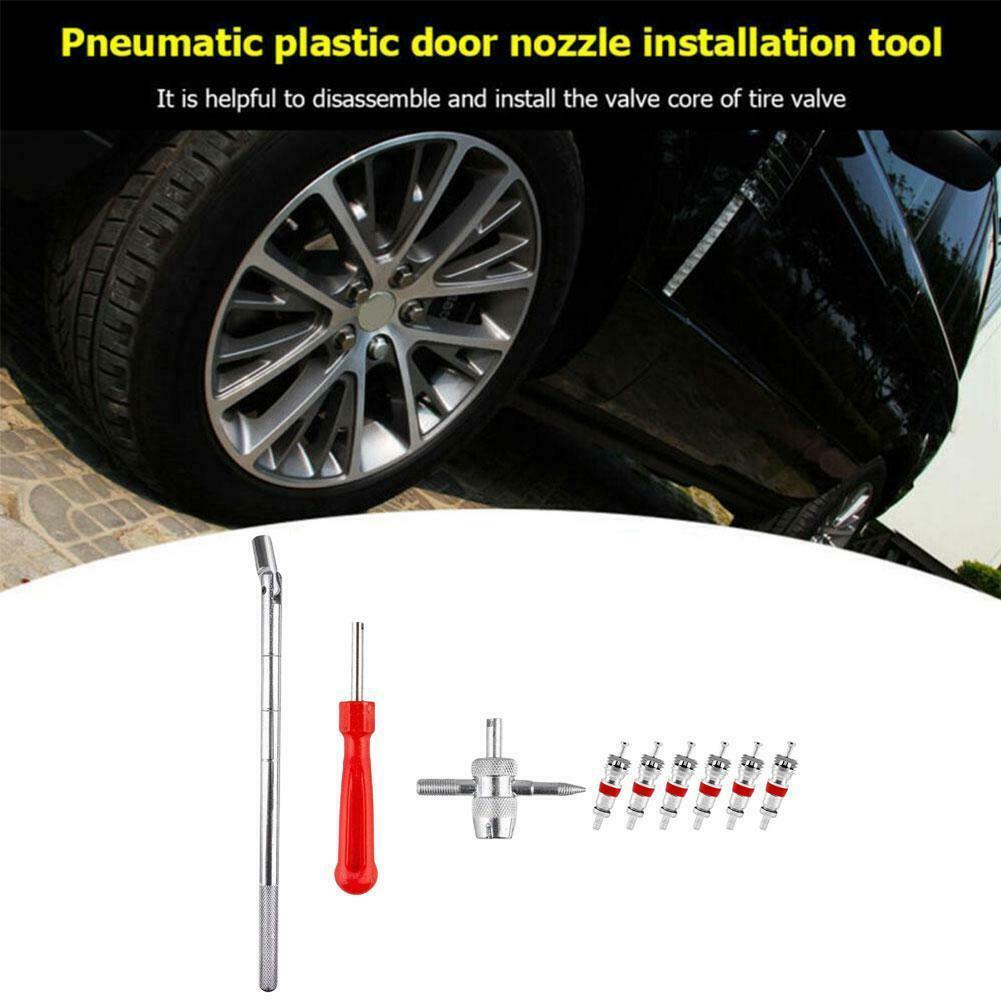Tire Valve Stem installation HD Chrome Tool Puller Car Plug Core Remover Repair!