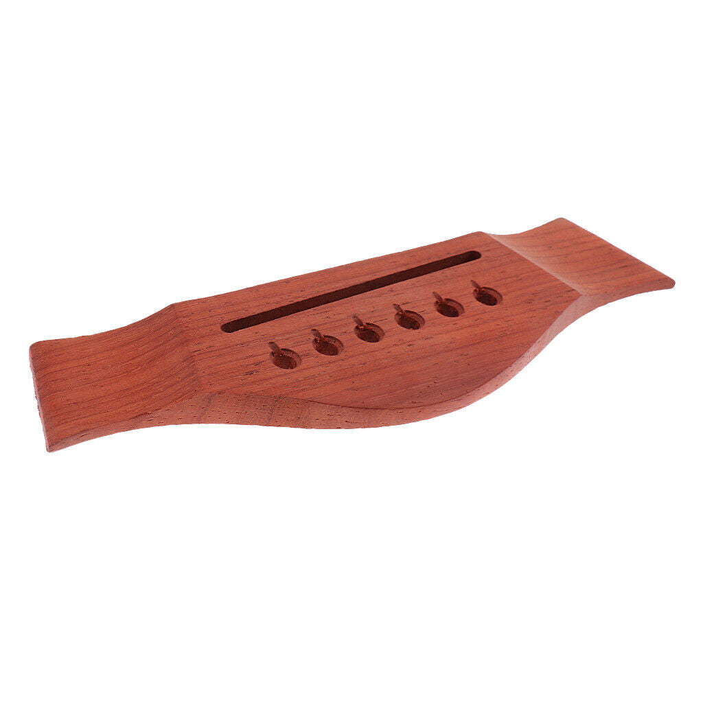 Acoustic Guitar Bridge 6 Holes Red Pear Bridge Guitar Replacement Parts