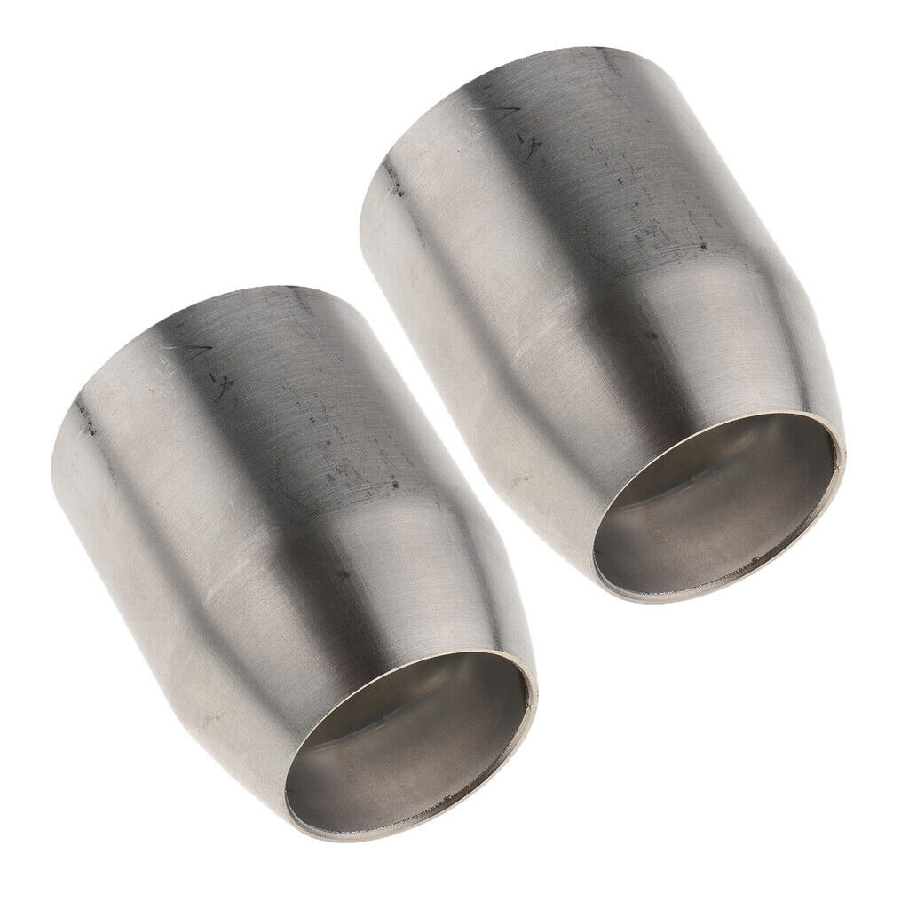 2Pcs 2.0 to 1.5 inches Motorcycle Exhaust Pipe Adapter Reducer Connector for