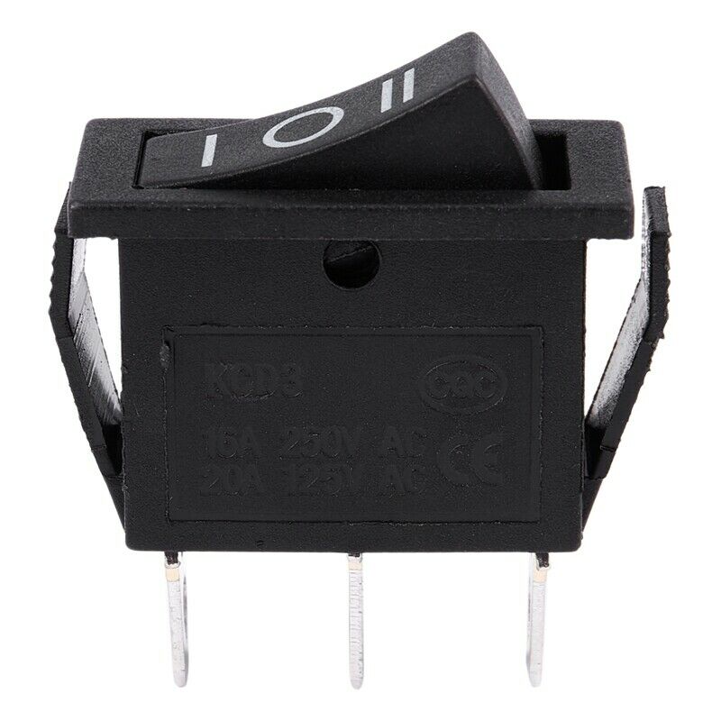 AC15A/250V 20A/125V 3 Pin SPDT ON-OFF-ON 3 Position Snap Rocker Switch R1Q1Q1