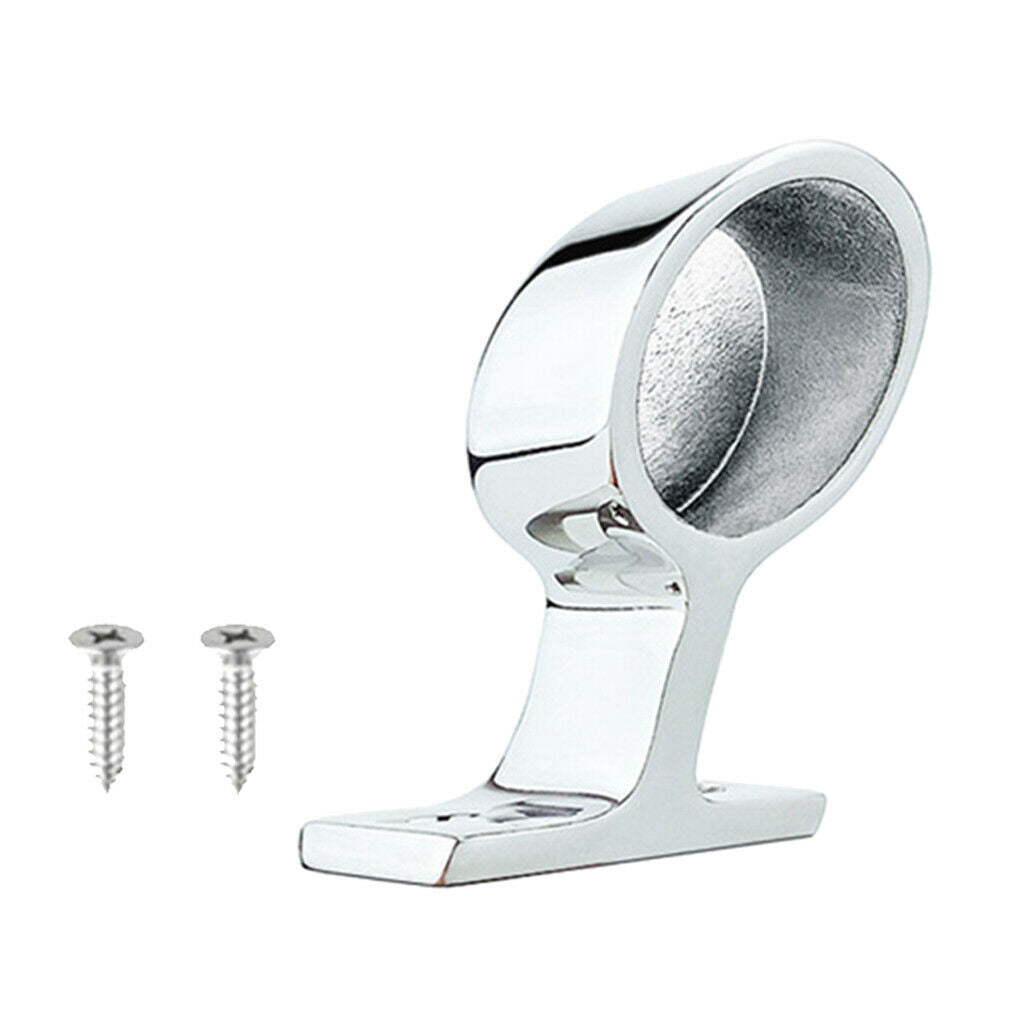 7/8" Mirror Polished Stainless Steel Marine Hardware Hand Rail Fitting Right