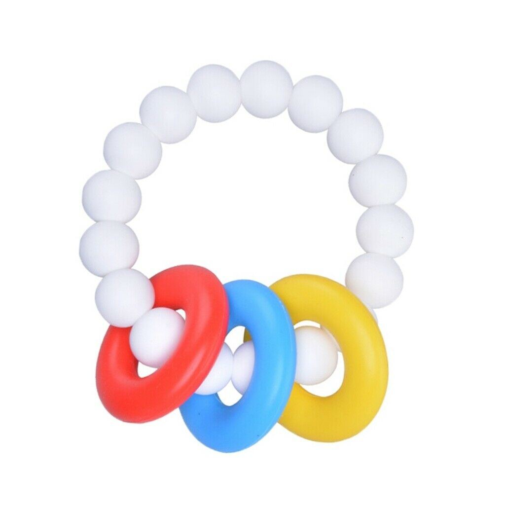 Baby Teething Toys BPA Free Children's Silicone Teething  Bracelet White