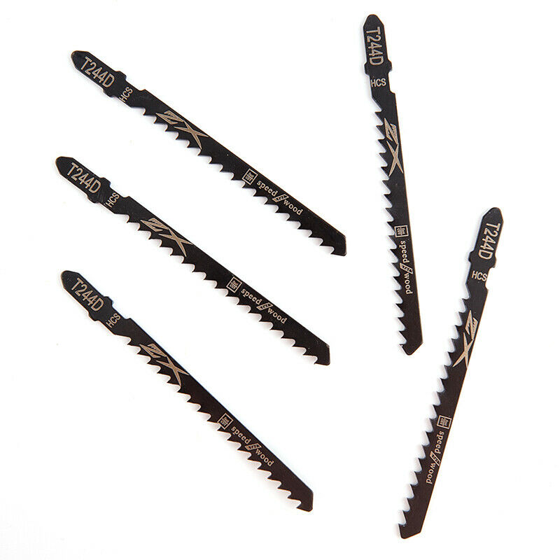 5pcs/set HCS 6T Jig Saw Blades T244D/T344D for Fast Cutting Straight CuttingBDA