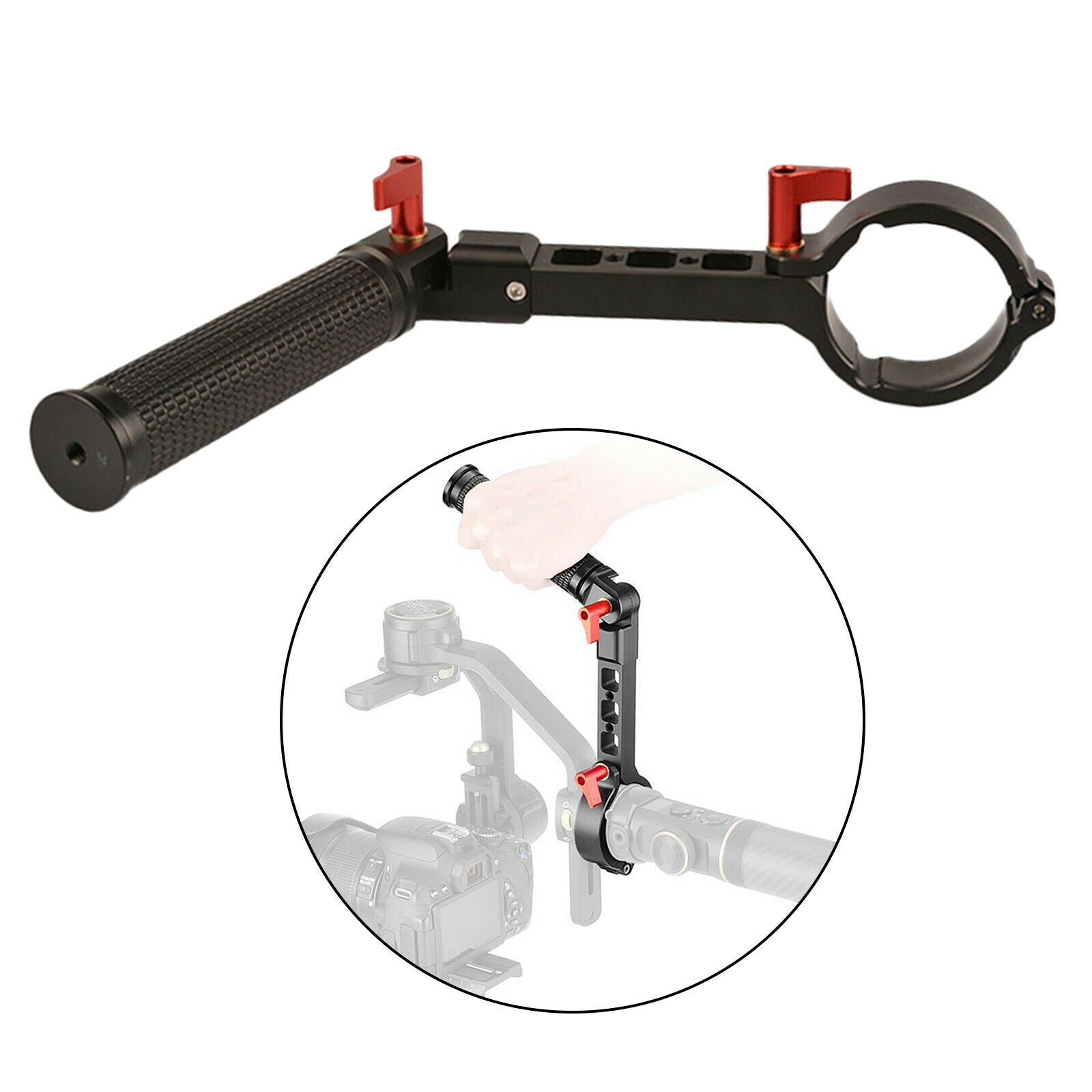 Adjustable Low Angle Hand Grip Neck Ring Mounting Clamp Extension Holder