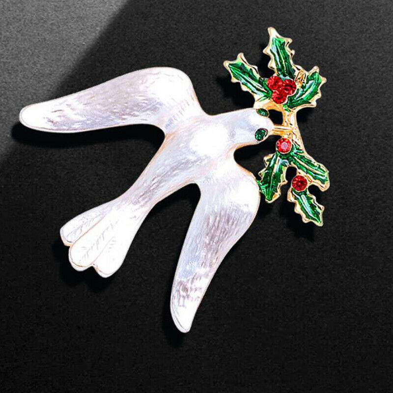Peace Dove Brooch Fashion Trend Bird Pigeon Neutral Brooch Pin Buckle JewelrBDA