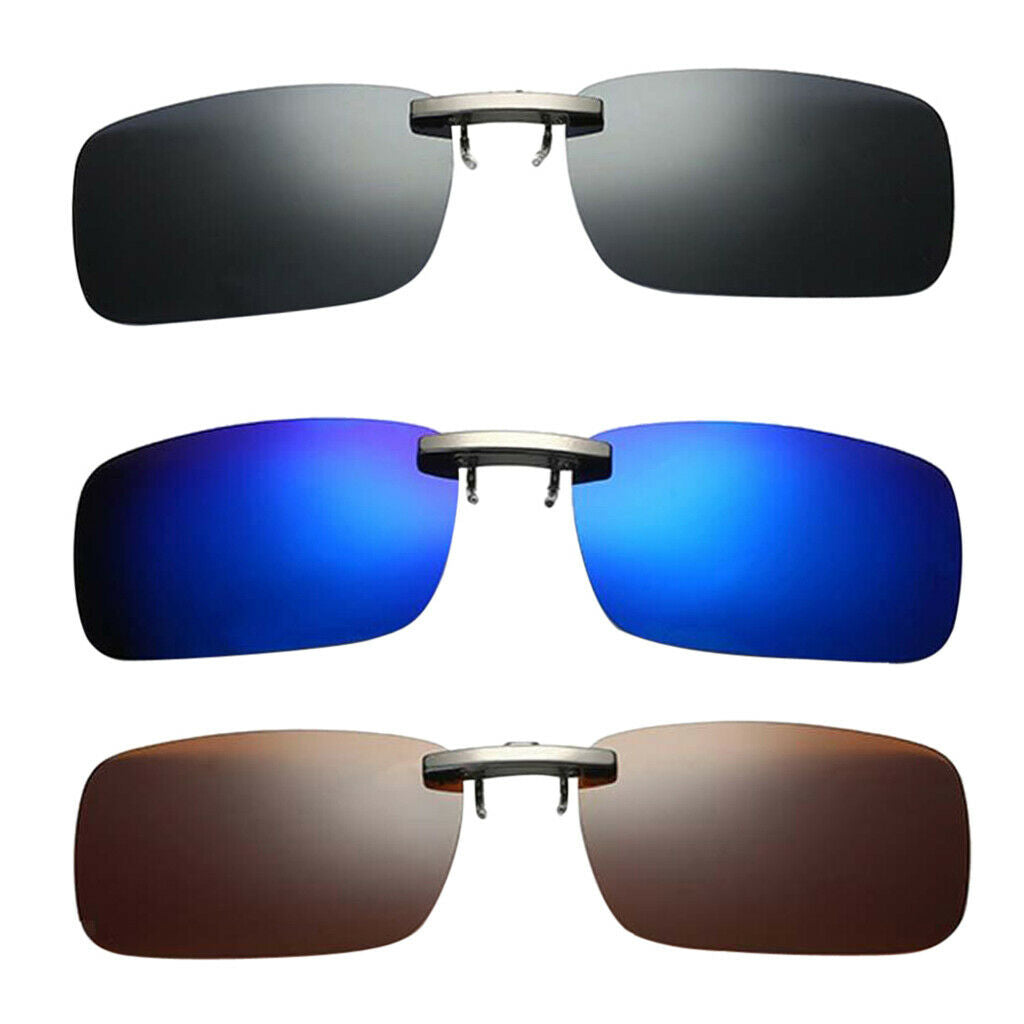Lovoski 3x Clip on  Up Sunglasses UV400 Myopia Lens for Driving Fishing