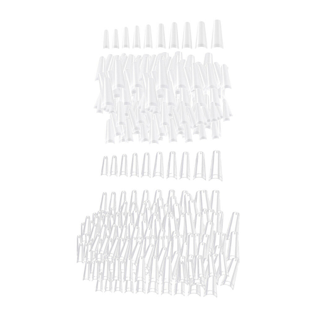 1000Pcs False Nails Half Cover Press on Nail Tips Manicure Decor 10 Sizes
