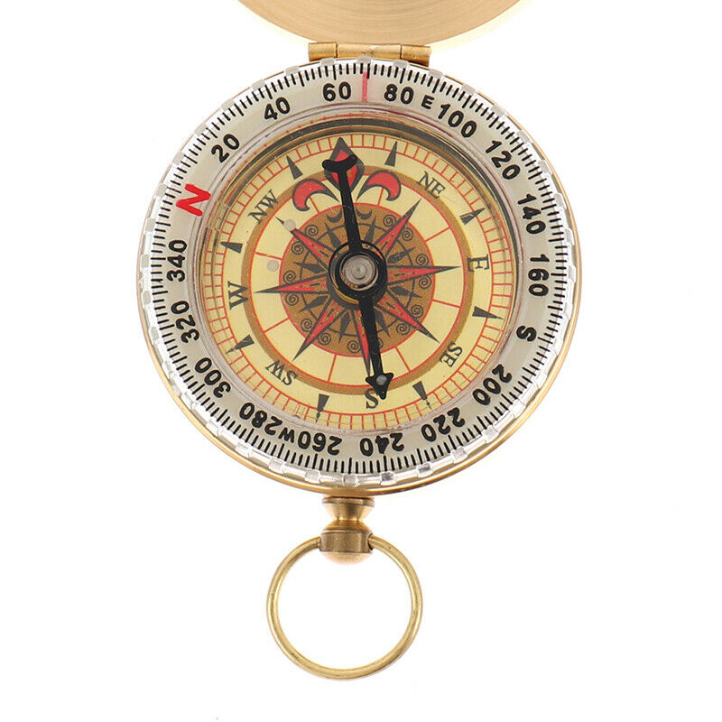 Camping Hiking Pocket Golden Compass Compass Navigation for Outdoor Activ.l8