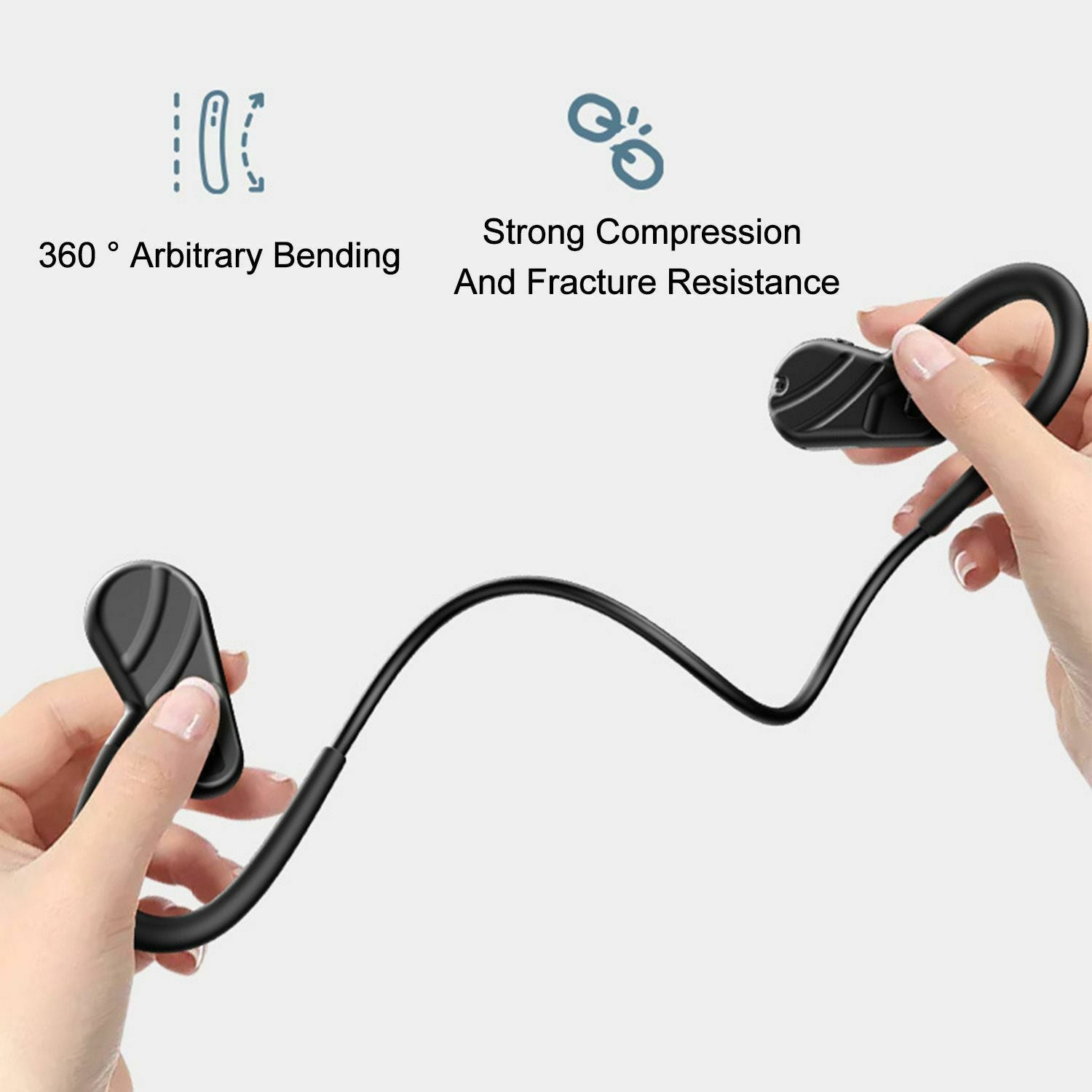 Bone Induction Bone Conduction Headset Memory Earphones Headphone Waterproof