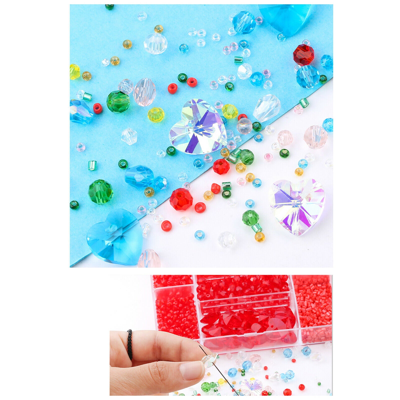Faceted Crystal Loose Spacer Crafts Beads Lot for Jewelry Making Crystal ab