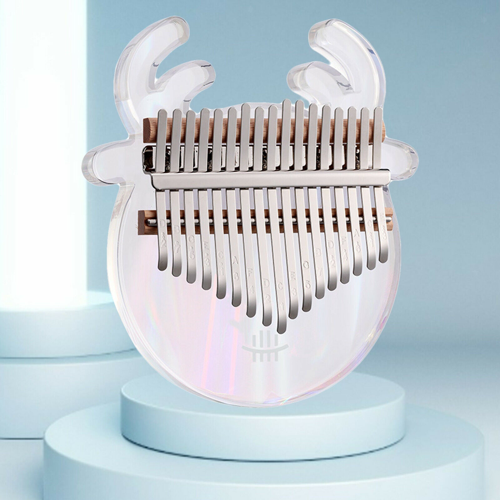 Cute Kalimba Thumb Piano 17-key Animal-shaped for Beginner Rainbow Deer