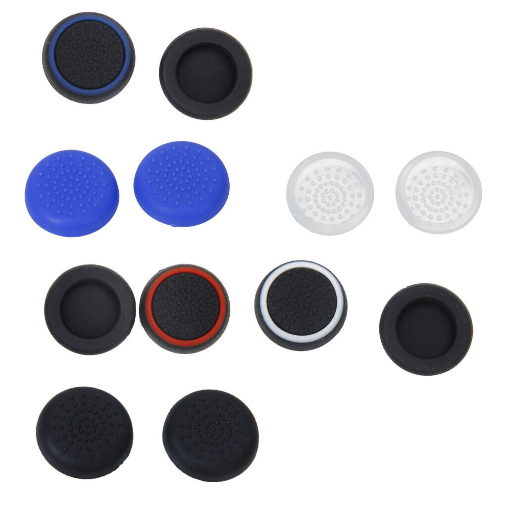 6Pairs / 12 Pcs Controllers Silicone Analog Thumb Grip Stick Cover, Game Remote