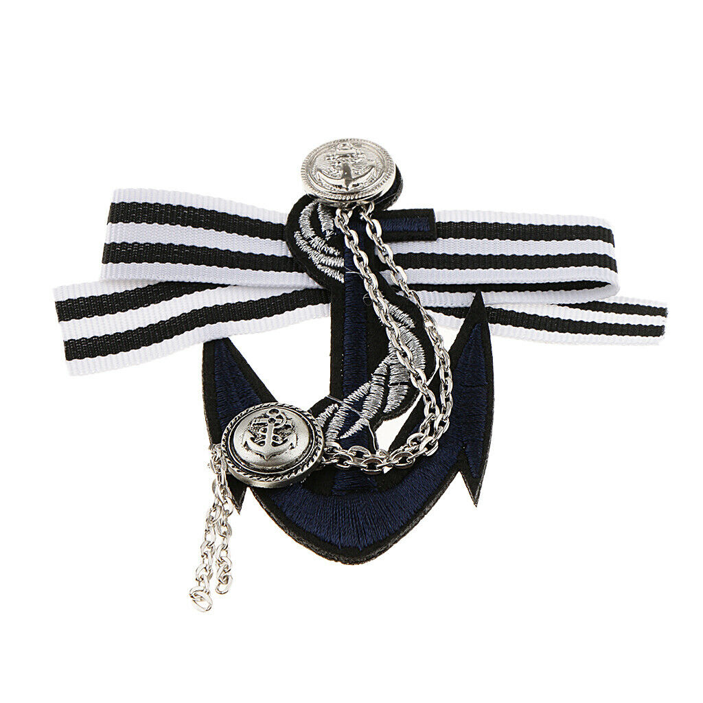 3 Pieces Pre-tied Bowknot Brooch Striped Fabric Bow Tie Men Wome Badge