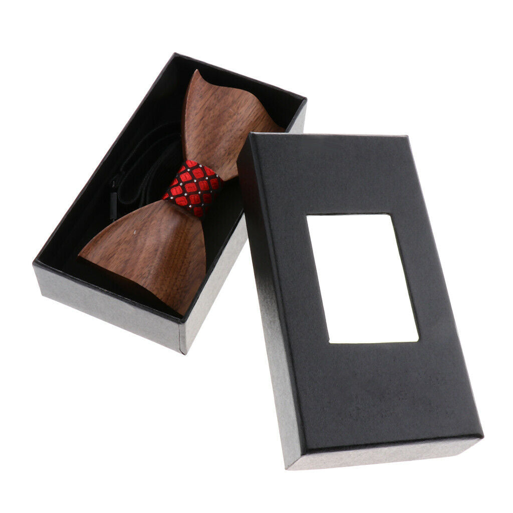 Classic Handmade Wooden Tie Men Women Wedding Party Tie Accessory D