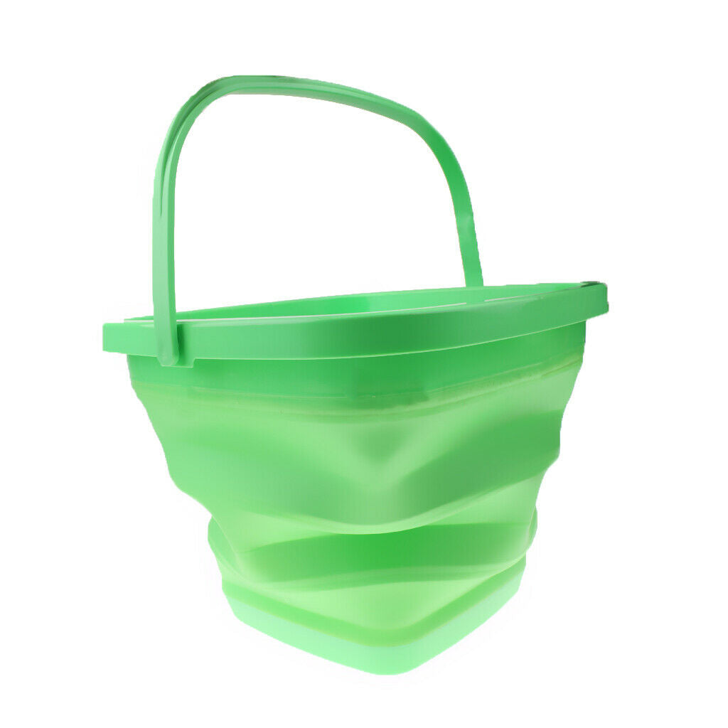 Foldable Water Bucket Fishing Tackle Pail Minnow Bait Lure Container S 10L