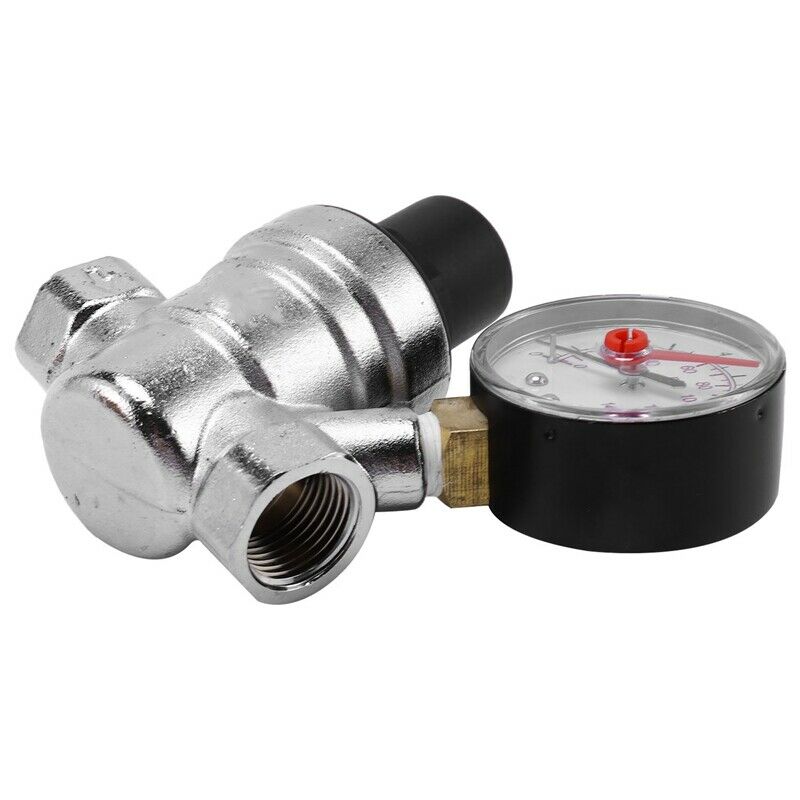 1/2 Inch Water Pressure Regulator with Gauge Pressure Maintaining Valve Tap WaK9