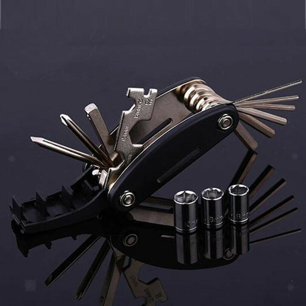 16 in 1 Multi-Function Bike Bicycle Cycling Mechanic Repair Tool Kit
