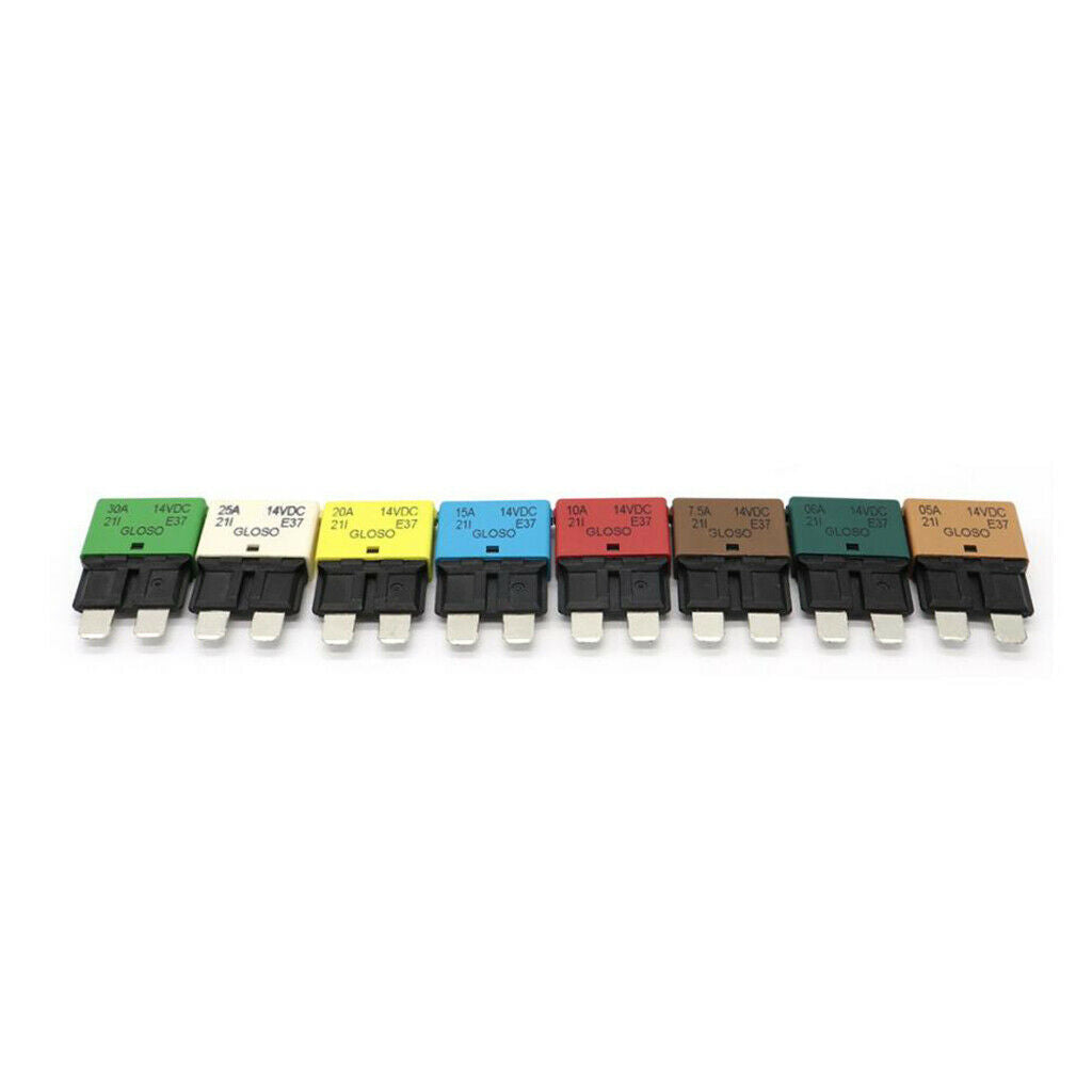 5pcs Universal Car Marine Circuit Breaker Blade Fuse 20A/15A/10A/7.5A/5A