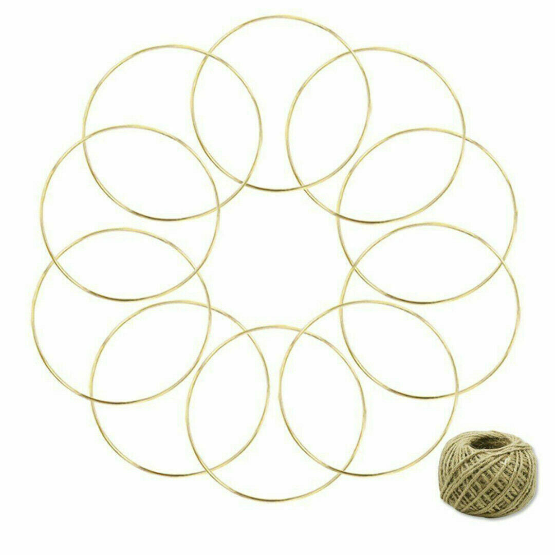10pcs 2.8*150mm Metal Dream Catcher Dreamcatcher Ring Macrame Craft Hoop Ardent
