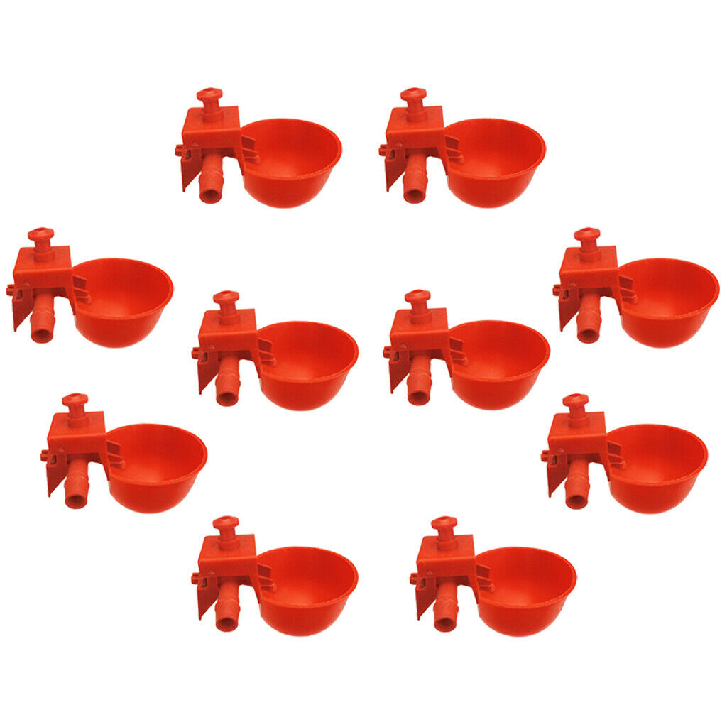 10Pcs Water Drinking Plastic Automatic Drinker For Commerce Accessories