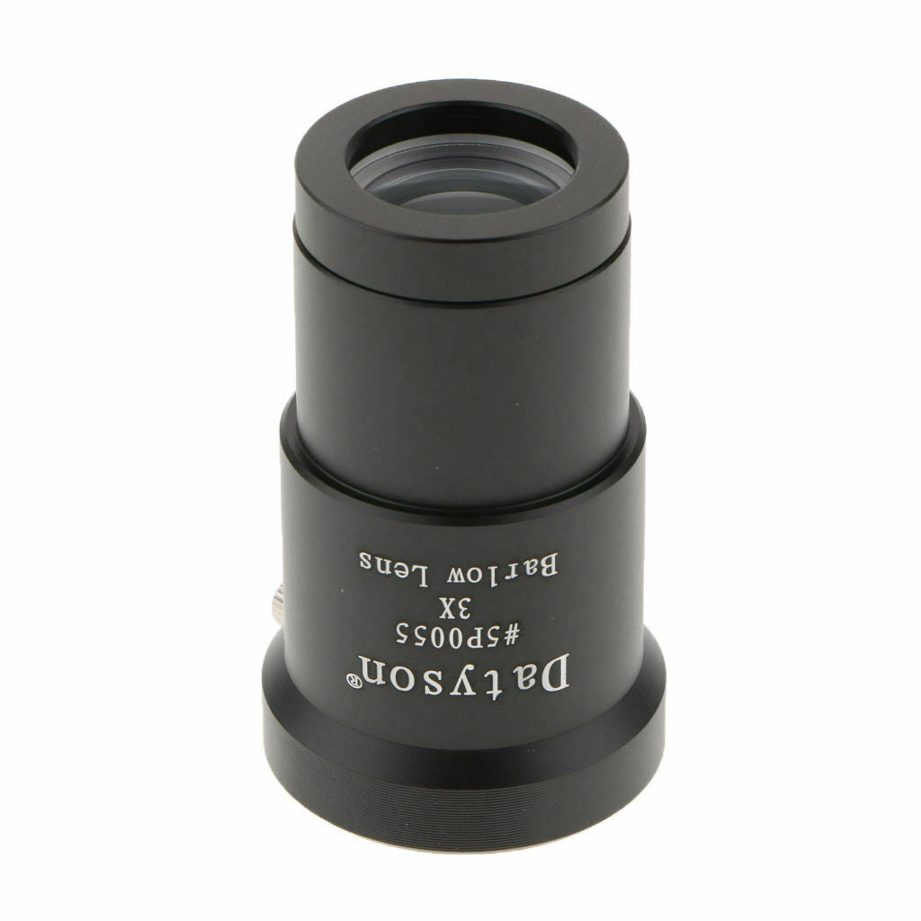 1.25inch/31.7mm 3X Magnification Metal Barlow Lens for Telescope Eyepiece