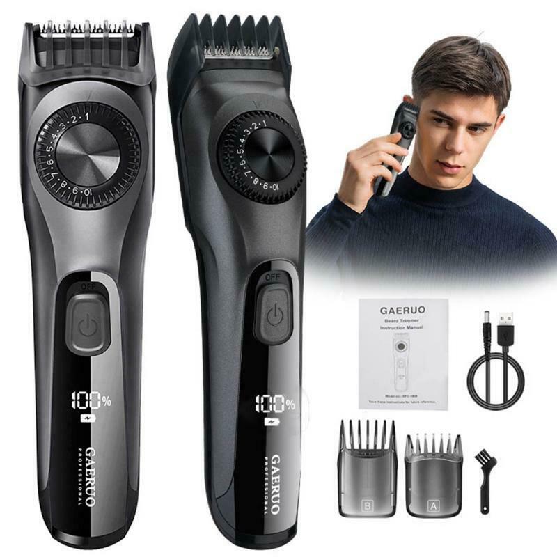 Adjustable Beard Trimmer for Men Professional Mens Hair Trimmer with 2 Combs