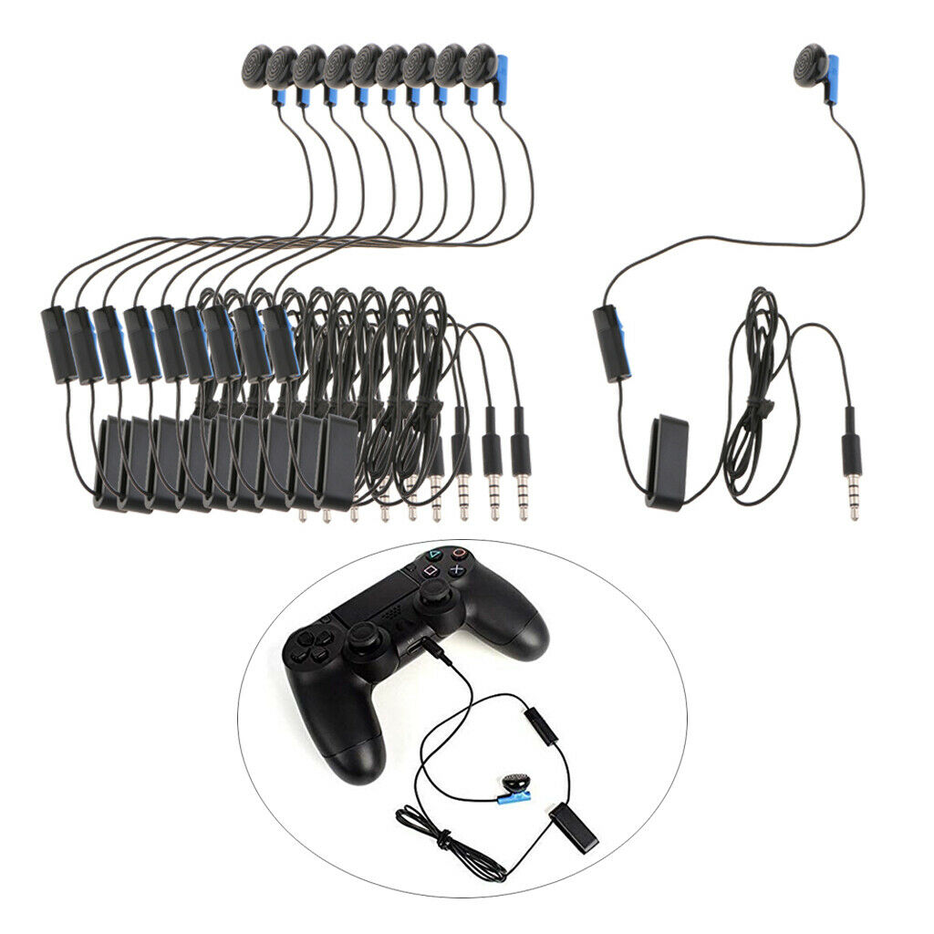 10pcs/pack Portable Mono Earphone 1.2m Headphone for Sony PS4 Controller