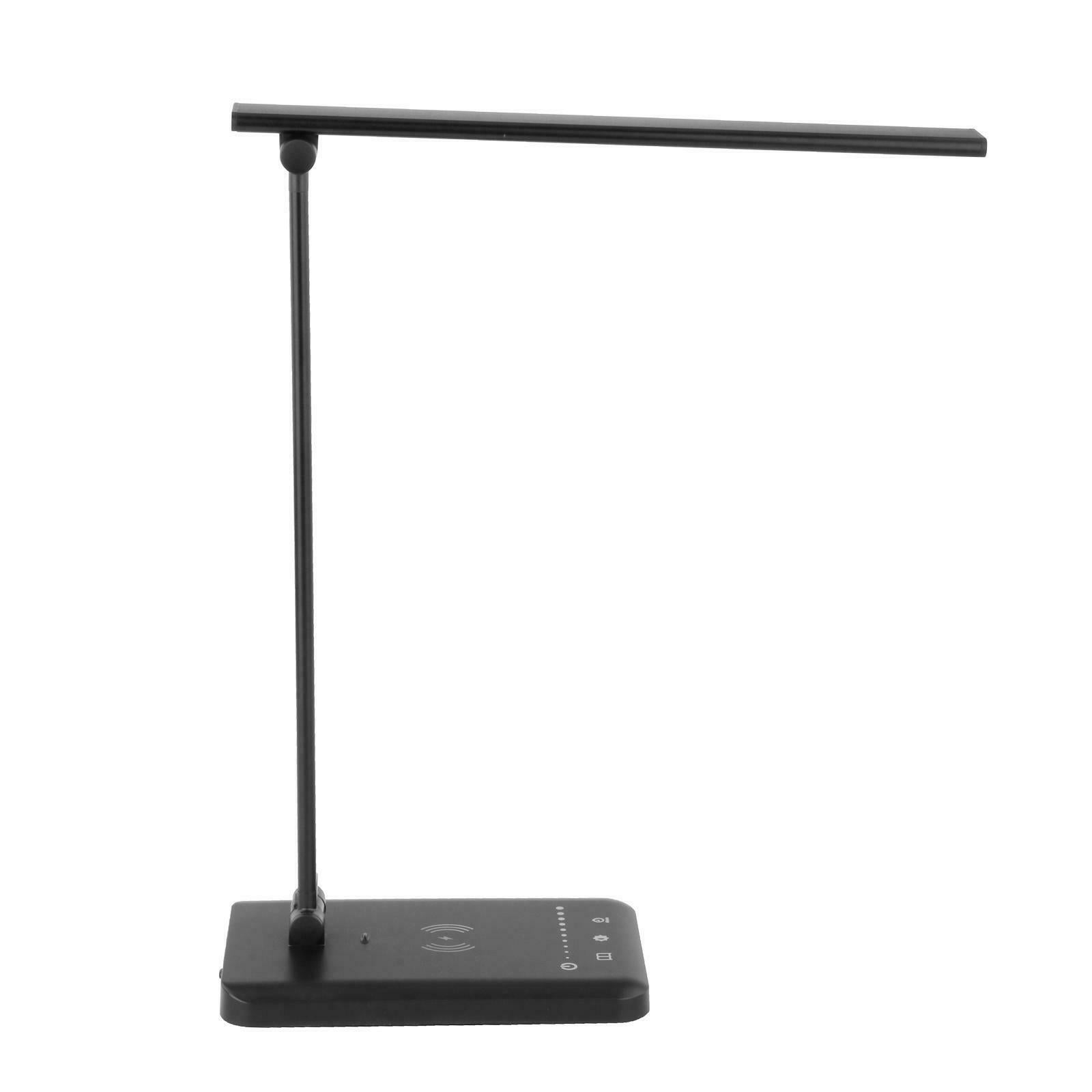 Modern Metal Desk Lamp with Wireless Charger Bedroom Table Light LED Lamps
