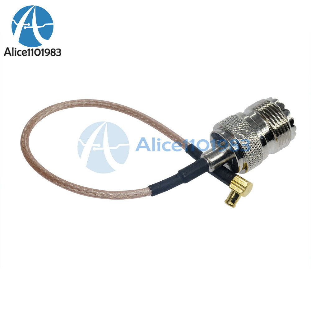 15cm Cable MCX Male Plug Right Angle To SO239 UHF Female Jack RG316 6in Pigtail