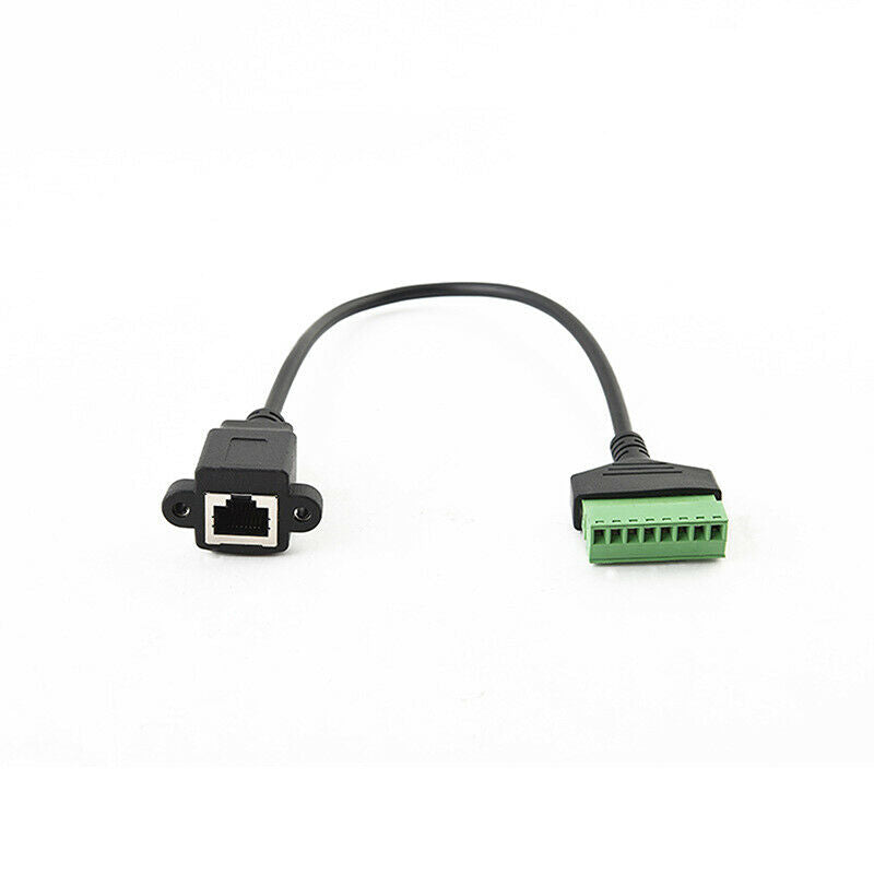 1pcs RJ45 female cable RJ45 8p8c plug to 8 pin terminal RJ45 to terminal .l8