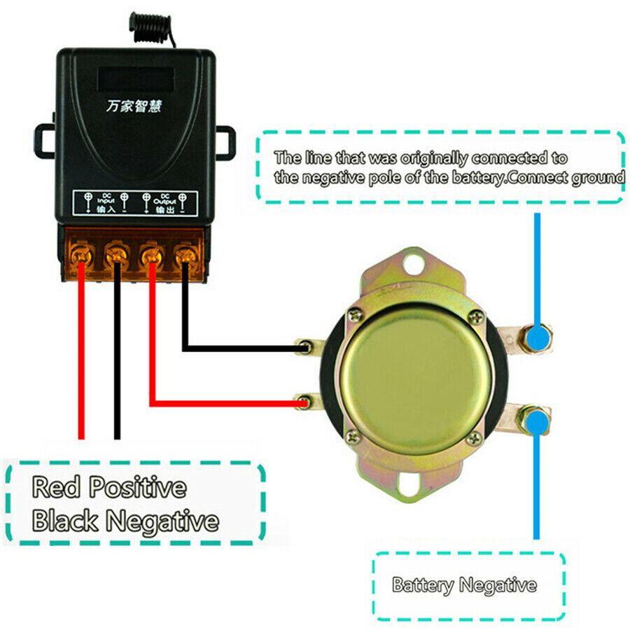 12V Electromagnetic Wireless Remote Control Battery Switch Master Kill System