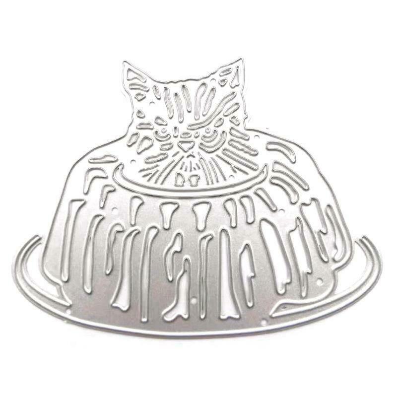 Cake Cat Metal Cutting Dies Stencil DIY Scrapbooking Album Paper Card Template
