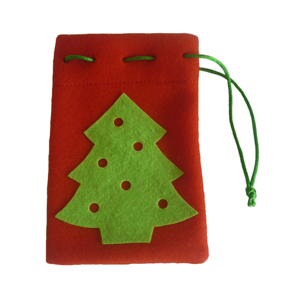 Xmas Tree Bags -Velvet Pouch -Drawstring Gifts Candy Packing -Hanging Decor