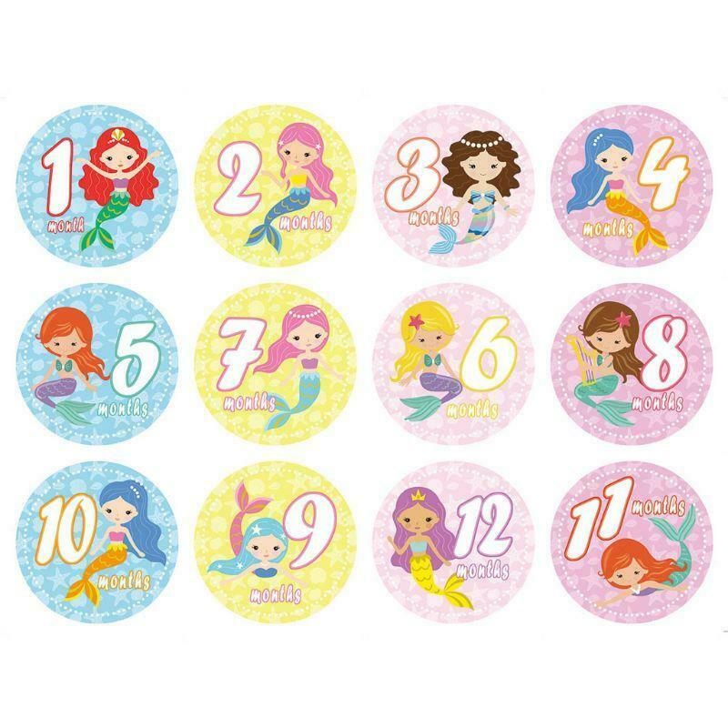 First Year Monthly Milestone Photo Sharing Newborn Baby Belly Stickers 1-12Month
