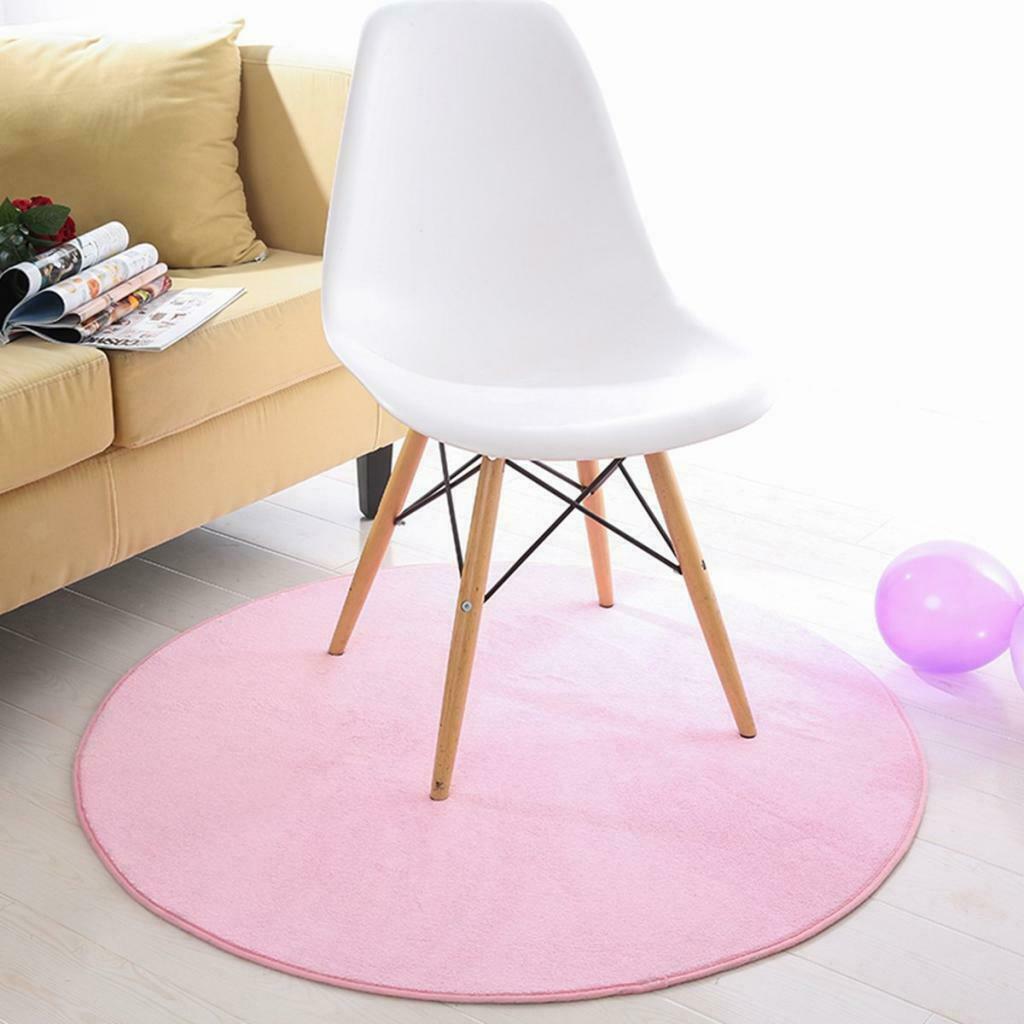 Circular Plush Crawling Tent Pad Area Rugs Diameter Bedroom Playhouse Pink