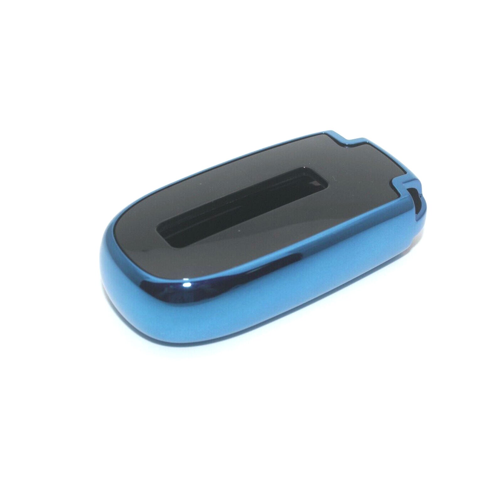 Blue TPU Full Covered Key Fob Cover Keychain for Jeep Dodge Charger Journey Dart
