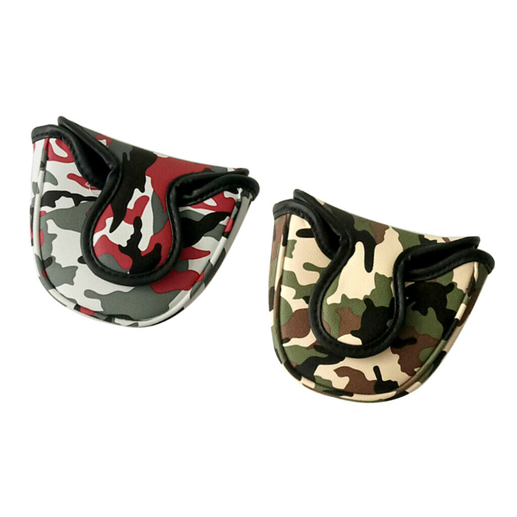 2 Pack Golf Headcover Head Covers Mallet Putter Golf Accessories Semicircle