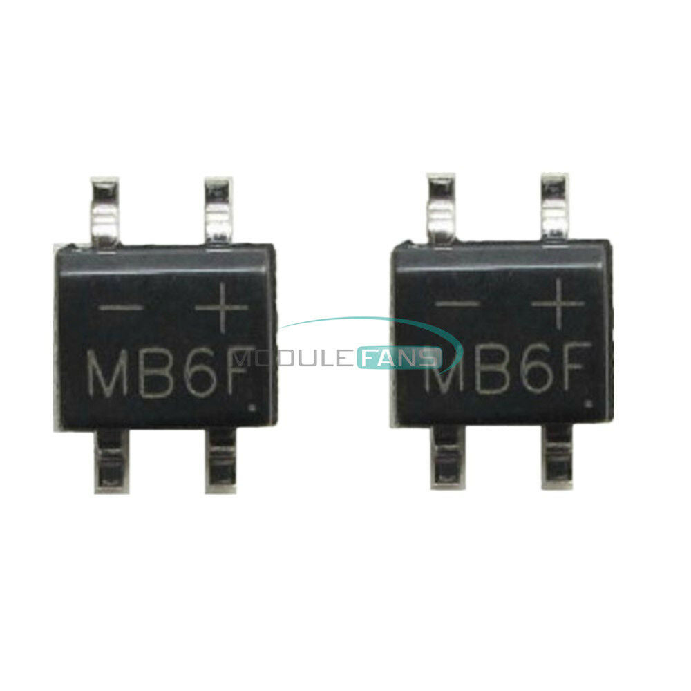 50PCS MB6F 0.5A/600V SOP4 Bridge Rectifier MB6F