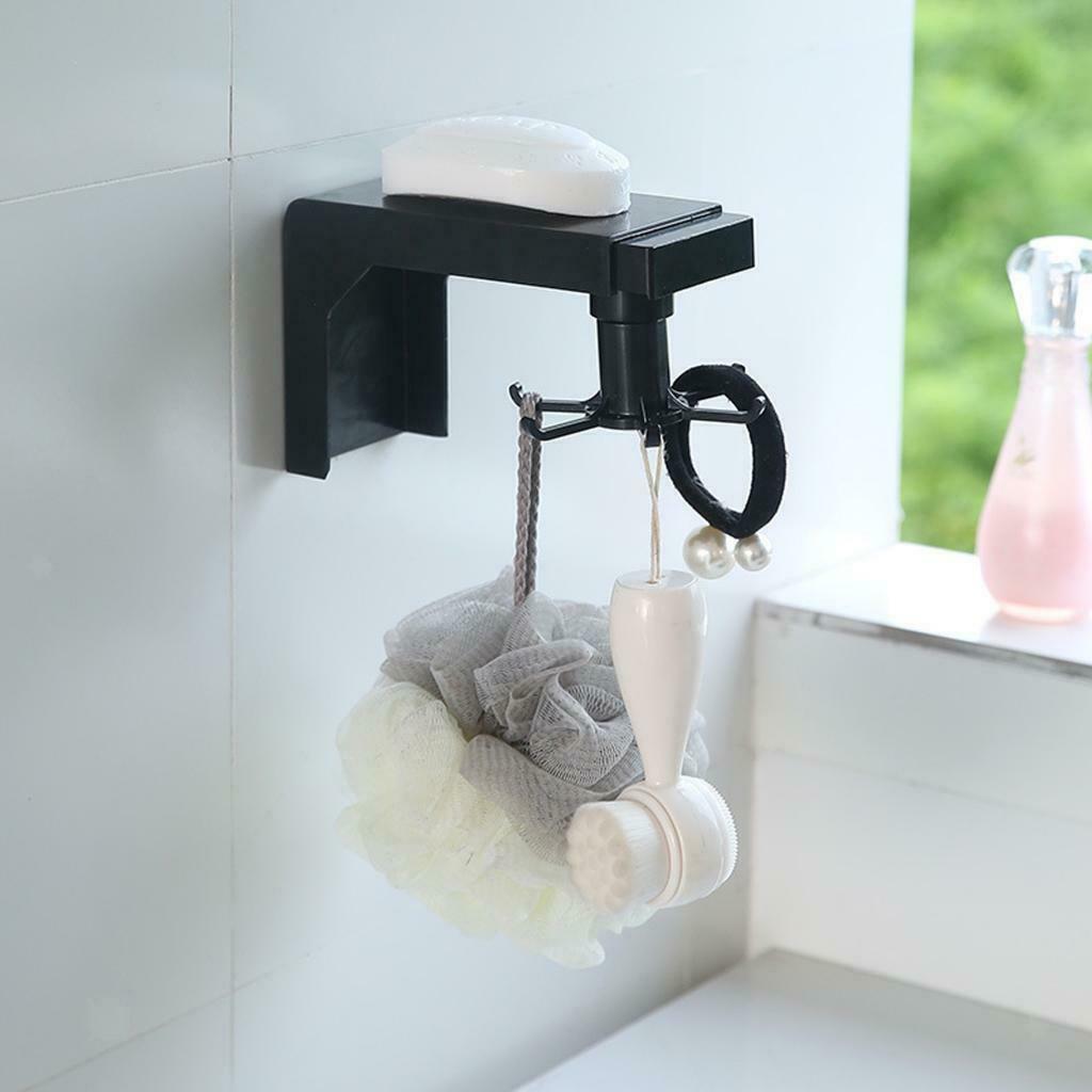 Rotating Utensil Holder Rack Kitchen Organizer Self Adhesive Space Saver